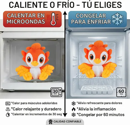 Vista 6 de Warm Pals - Peluche con peso y que brilla en la oscuridad, apto para microondas y con peso, juguete lindo, suave y acogedor para adultos y niños