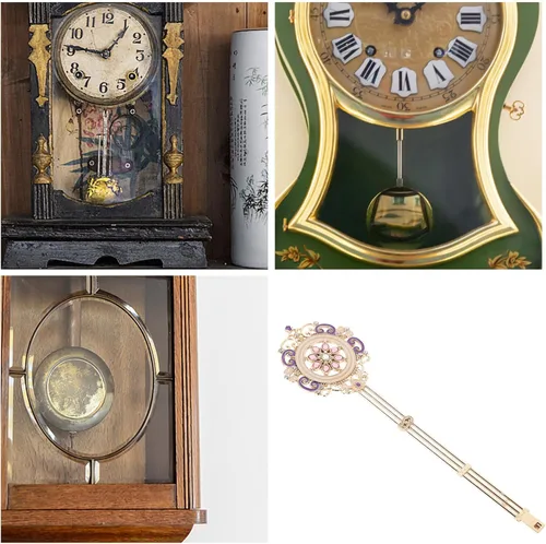 Vista 9 de Yardwe Piezas de repuesto de martillo de péndulo de cuarzo para relojes de pared, accesorio de movimiento de reloj de metal para proyectos