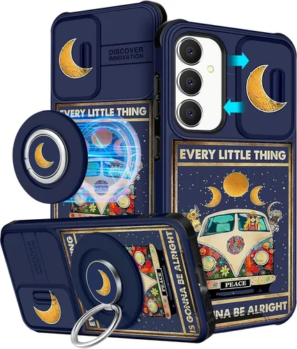 Vista 65 de Funermei Funda para teléfono Samsung Galaxy A15 5G - [2 en 1] Funda para teléfono de mujeres lindas chicas, diseño femenino de mariposa negra
