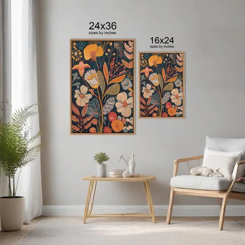 Vista 104 de FWIEXA Juego de Arte de Lienzo Bohemio Enmarcado para Pared, Cuadros Botánicos Verde Salvia Decoración de Pared, Impresiones de Arte de Plantas