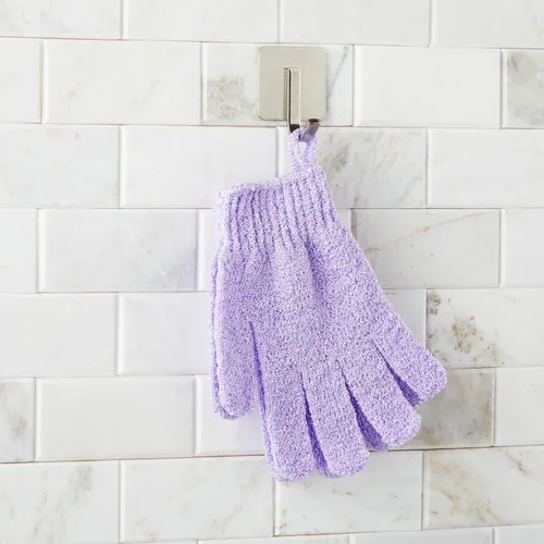 Vista 2 de 4 pares de guante exfoliante; exfoliante para cuerpo para Ducha y baño, guantes de esponja de lufa limpiadores en 4 colores variados para hombres