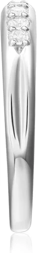 Vista 6 de Wellingsale - Anillo de compromiso de plata de ley 925 y alianza de boda, 2 piezas, tamaño 8