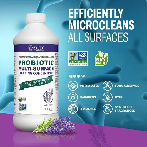 Vista 4 de SCD Probiotics Concentrado de limpieza Lavanda, Limpiador a base de plantas – 17 oz