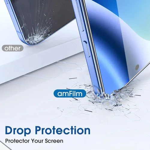 Vista 5 de amFilm Auto-Alignment OneTouch for Google Pixel 10a [6.3"] Screen Protector 2026 Tempered Glass, 30 Seconds Installation, Bubble Free, Case