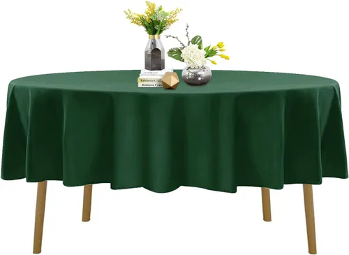Vista 37 de Mantel de poliéster lavable de 132 pulgadas, resistente a las manchas y a las arrugas, mantel decorativo para mesa de comedor, fiestas de bufé