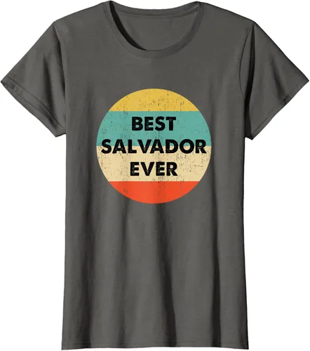 Vista 5 de Camiseta con nombre de Salvador, Negro