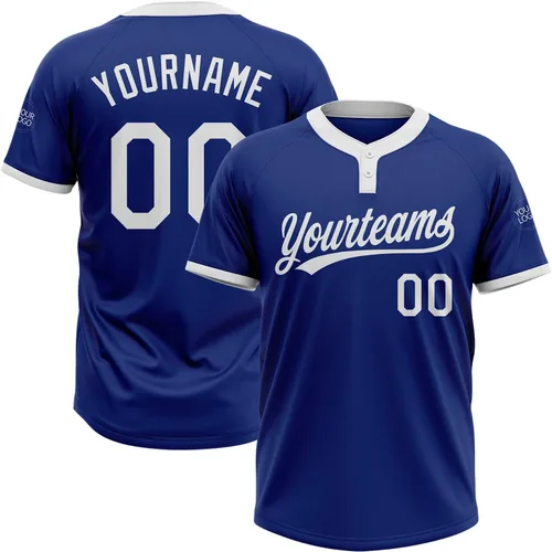 Vista 18 de Camisetas de béisbol personalizadas con dos botones, camisetas de sóftbol personalizadas con logotipo de nombre cosido para hombres, mujeres