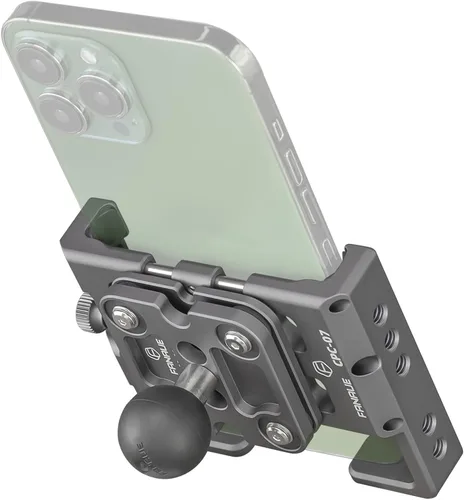 Vista 9 de FANAUE Soporte para Teléfono de Aleación de Aluminio con Bola de 1" para Teléfonos Inteligentes con un Ancho de 2.3" a 3.4", Compatible con Brazos