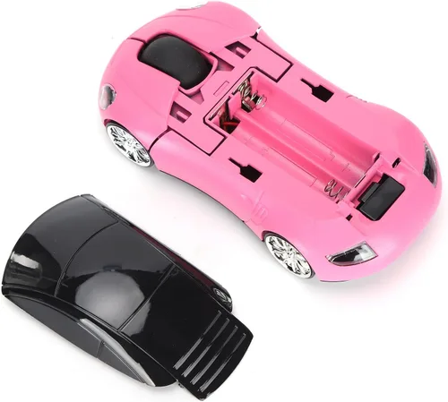 Vista 5 de ASHATA Ratón inalámbrico, 2.4 GHz Cool 3D Sport Car Shape Wireless Gaming Mouse con receptor USB, mouse inalámbrico para coche para PC, computadora