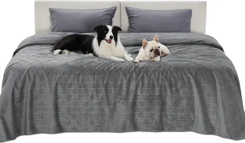 Vista 25 de Bedsure Funda de cama impermeable lavable para perros, manta impermeable para sofá y cama individual, protector ligero de muebles para mascotas