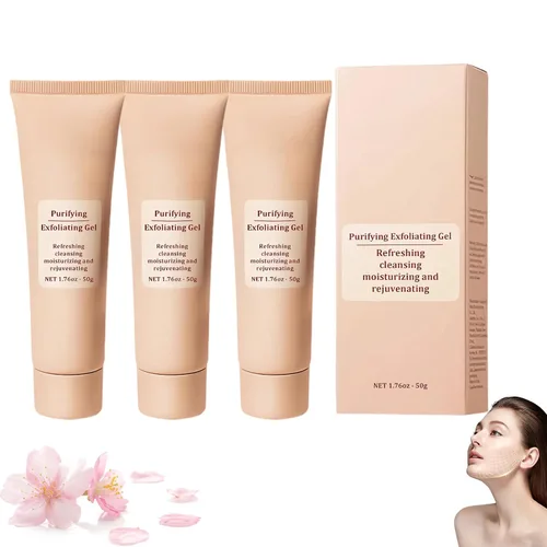 Vista 9 de Gel exfoliante purificador, limpiador facial y exfoliante de limpieza profunda para rostro y cuerpo, hidratante limpia la piel y limpia la suciedad
