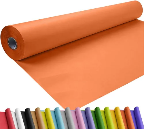 Vista 29 de SMART&CASUAL Papel de regalo negro de 17.8 x 760 pulgadas (63 pies) de papel kraft para regalo, tablón de anuncios, ramos, flores, niños, embalaje