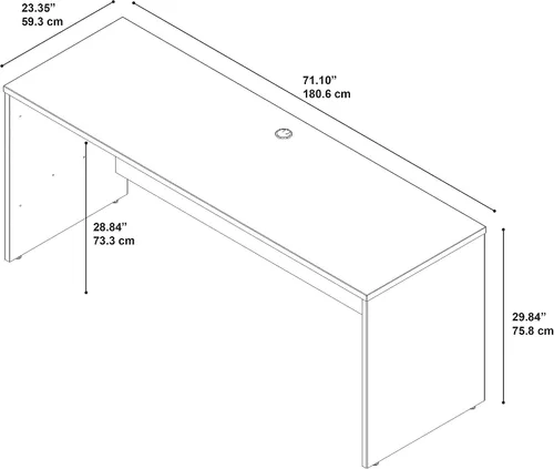 Vista 3 de Bush Business Furniture Series C - Mueble de escritorio de 60 cm x 30 cm (23.6 pulgadas x 11.8 pulgadas)., Madera, Mahogany
