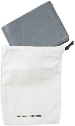 Vista 6 de Damen + Hastings Cartera RFID delgada plegable para hombre, Cartera plegable delgada Rfid