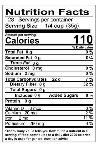 Vista 2 de Yupik Lentejas Verdes Orgánicas, 2.2 lb (35.2 oz), Sin OGM, Veganas, Sin Gluten, Kosher, Crudas, Fuente de Fibra, Hierro y Proteínas, Fibra