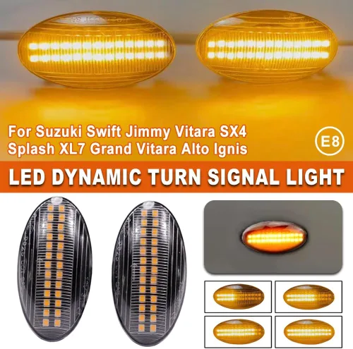 Vista 7 de Lámpara de señal de giro LED para guardabarros delantero compatible con Su-zu-ki G-rand Vitara Vtarai Jimny Swift SX4 S-Cross APV Arena XL7 Alto