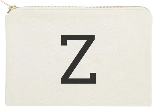 Vista 22 de The Cotton & Canvas Co. Bolso cosmético moderno personalizado del monograma y bolso del maquillaje del viaje, Negro, A