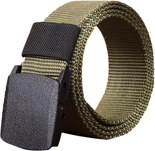 Vista 4 de Elonglin Cinturón táctico militar de la lona de la correa de nylon unisex 1,5" con la hebilla plástica