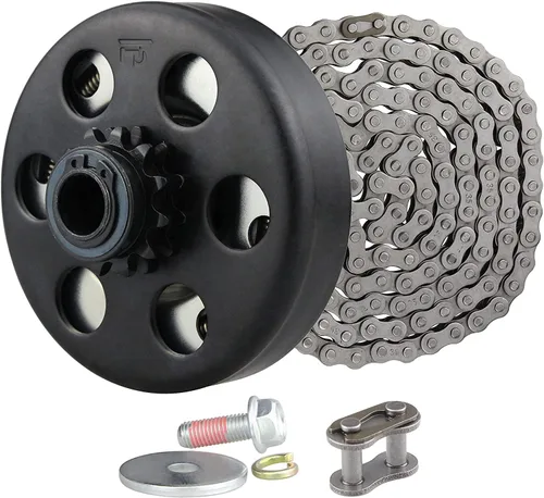 Vista 5 de FDJ Embrague Go Kart de 3/4 de diámetro interior de 10 dientes con cadena 40 embrague centrífugo de 3/4 pulgadas y juego de cadena para Predator