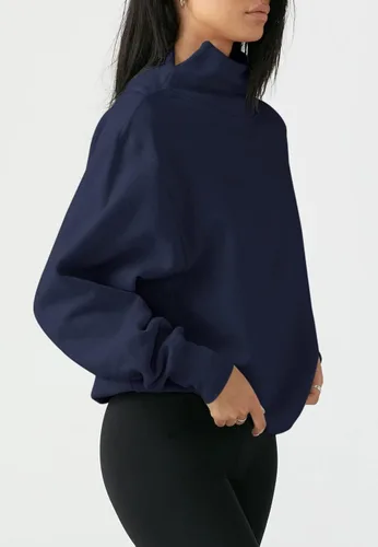 Vista 3 de Doshoop Women's Oversized Turtleneck Sweatshirt Long Sleeve Hoodies Casual Pullover Tops