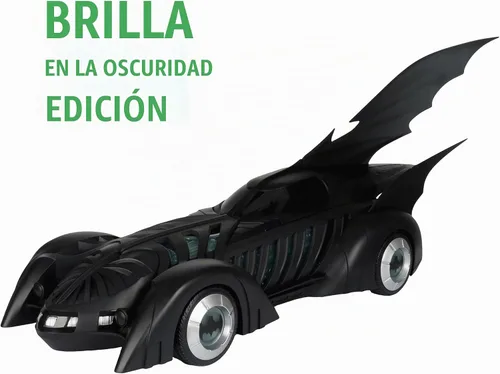 Vista 3 de McFarlane Toys - DC Multiverse Batmobile (Batman Forever) Vehículo de Etiqueta Dorada que Brilla en la Oscuridad