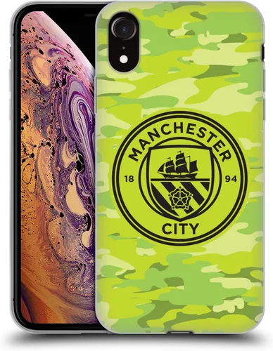 Vista 202 de Head Case Designs Funda de gel con licencia oficial del Manchester City Man City FC Blue Moon Badge Camou [protección de grado militar] compatible