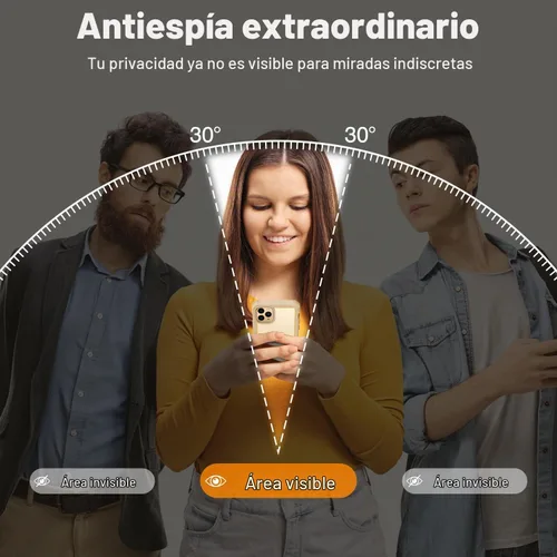 Vista 2 de CENHUFO Funda de privacidad para iPhone 11 Pro, funda de cuerpo completo con protector de pantalla de privacidad de vidrio templado 9H integrado
