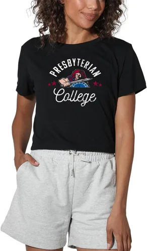 Vista 343 de Colección oficial de camisetas con diseño de mascota desgastada para mujer, color negro Grizzlies del estado de Adams