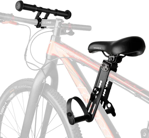 Vista 8 de Kid Bike Seat Front Mounted and Handlebar for Mountain Bike Parent-Child Cycling, Child Bicycle Seat&Child Handlebar for All Adult MTB Bike