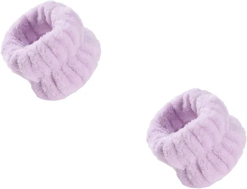Vista 6 de Sowaka 2 piezas de muñequeras de spa de microfibra, suave torre para mujeres, niñas, lavado de cara, maquillaje absorbente para evitar que