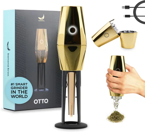 Vista 8 de Banana Bros OTTO Molinillo Eléctrico Inteligente de Especias - Molinillo Automático de Hierbas con Tecnología Inteligente - Recargable vía USB Negro