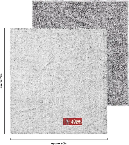 Vista 3 de FOCO Manta Sherpa de nube con logotipo grande del equipo de la NFL, 60 x 70 pulgadas