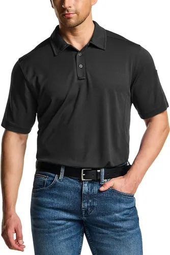 Vista 9 de CQR Camiseta polo táctica para hombre, de manga corta, ligera y con Dry Fit, tela piqué, FPU 50+, para exteriores
