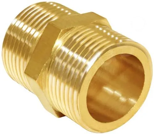 Vista 4 de Joywayus Accesorios de tubería de latón roscado NPT macho de 1 pulgada, combustible, aire, agua, barco, gas, aceite (paquete de 2)