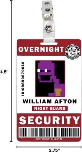 Vista 3 de William Afton - Insignia de seguridad V2 PVC