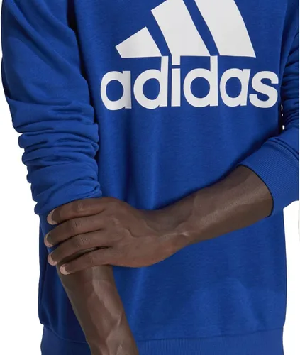 Vista 3 de adidas Sudadera con logotipo grande Essentials para hombre, Negro-blanco