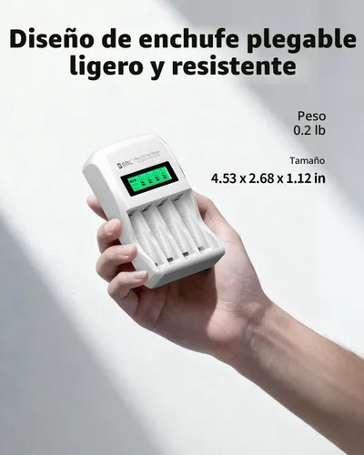 Vista 5 de EBL Cargador de batería LCD Smart Individual 907 AA AAA Cargador de batería recargable para baterías recargables Ni-MH Ni-CD