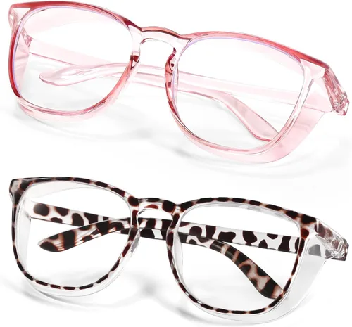 Vista 12 de Elegantes gafas de seguridad para mujeres y niñas, gafas anti-vaho, gafas protectoras, gafas transparentes