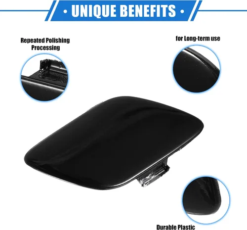 Vista 3 de Tapa para gancho de remolque de automóvil, compatible con BMW E92 Coupé E93 2007-2010, plástico duradero negro delantero derecho