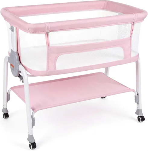 Vista 12 de Cowiewie Moisés de noche, moisés transpirable y colchón, ligero y portátil para dormir de noche (negro) 0-5 Months Baby Infant Up to 33 lb