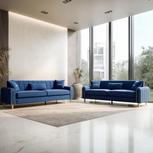 Vista 11 de Sofá de terciopelo de 87.5 pulgadas, sofá de 3 plazas, cómodo y moderno, con 3 almohadas suaves, sofá tapizado para sala de estar, dormitorio
