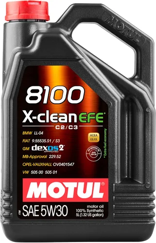 Vista 2 de Aceite de motor Motul 8100 X-clean EFE 5W-30 completamente sintético Fórmula para economía de combustible, ayuda a proteger los sistemas