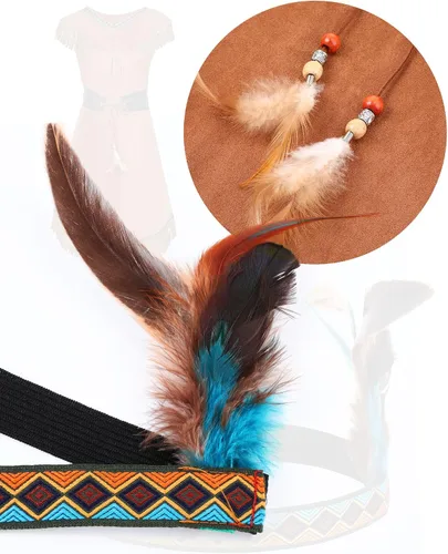 Vista 5 de Women's Halloween Costume Native Maiden Princess Outfit for 60s 70s Girls Lady Halloween Cosplay Dress