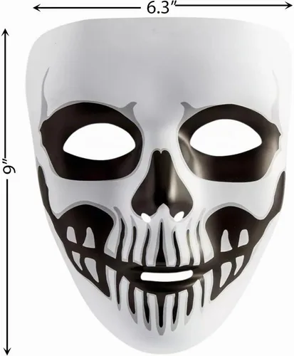 Vista 2 de Máscara de calavera de terror Negro