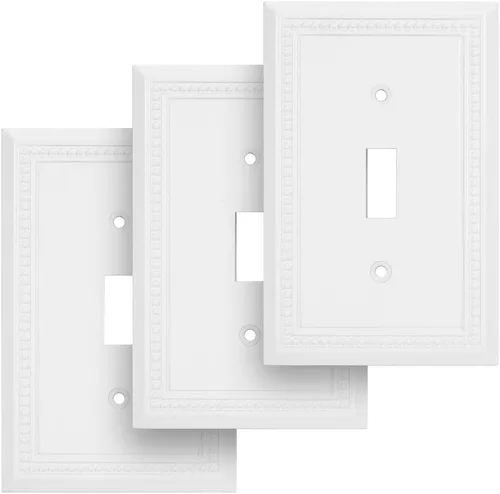 Vista 21 de Henne Bery Sunken Pearls - placa decorativa de pared, placa decorativa de pared, tapa de salida de la placa del interruptor, aleación de zinc sólida