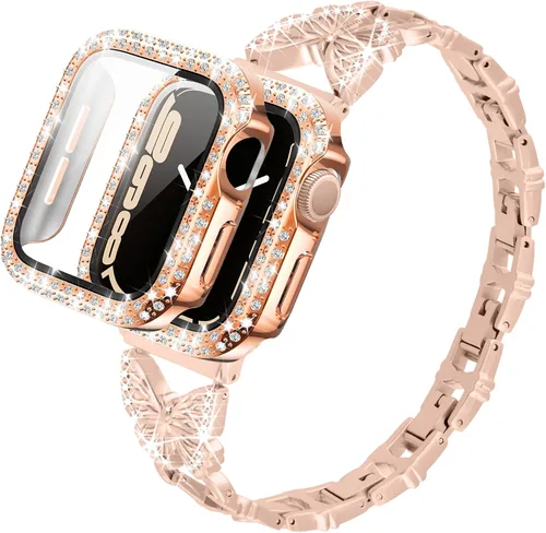 Vista 14 de YGTIECS Compatible con correas de Apple Watch para mujeres de 1.654 pulgadas (1.654 pulgadas), 1.614 pulgadas, 1.575 pulgadas, 1.496 pulgadas, 1.496