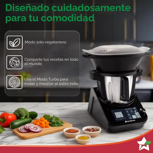 Vista 7 de Wonderchef Chef Magic Robot de cocina todo en uno para cocina india e internacional Cortar automático, saltear, revolver, amasar... Aplicación