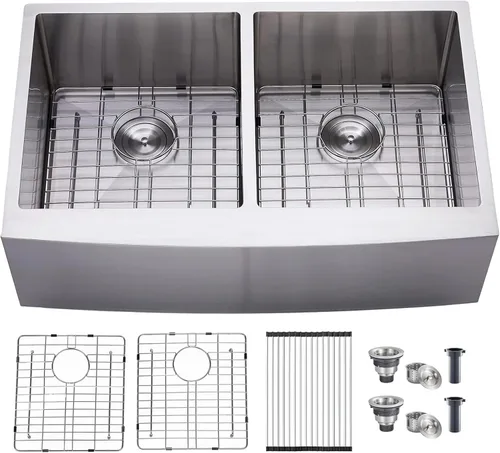 Vista 16 de SHACO Fregadero de barra de 15 x 15 pulgadas, fregadero de cocina pequeño de acero inoxidable de 15 pulgadas, fregadero de cocina pequeño de un solo