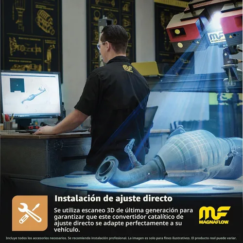 Vista 4 de Convertidor catalítico MagnaFlow de ajuste directo 49446 (compatible con federal/EPA)