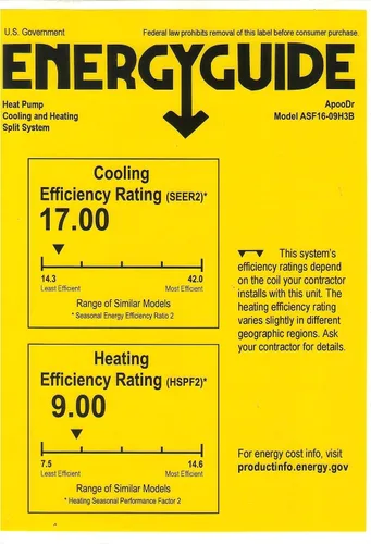Vista 8 de 9000 BTU Mini Split Aire Acondicionado Sistema Inversor Sin Conductos 17 SEER2 con Bomba de Calor 110V, con Kit de Instalación